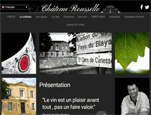 Tablet Screenshot of chateaurousselle.com